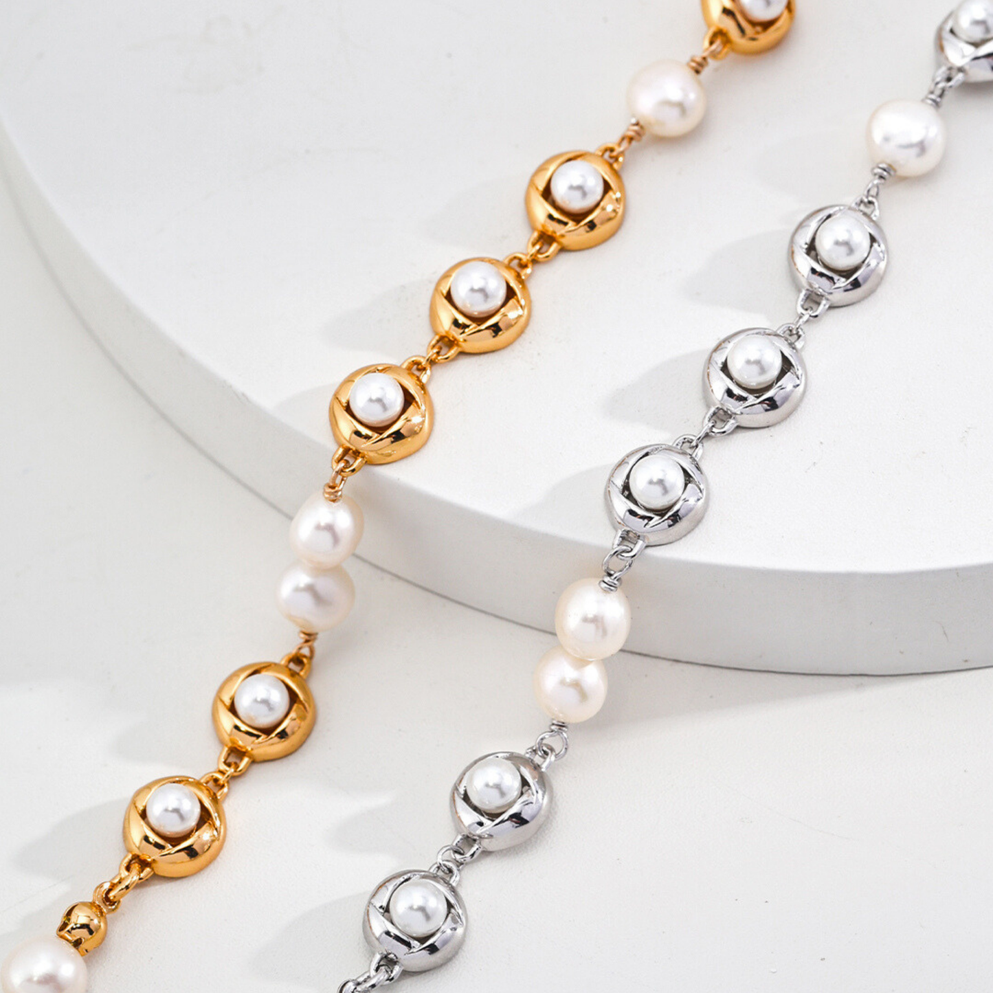 Ethereal Glow Pearl Bracelet