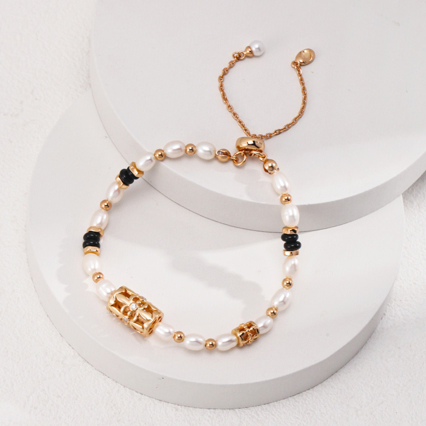 Black & Gold Elegance Bracelet