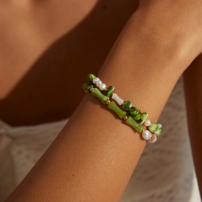 Verdant Oasis Pearl Bracelet