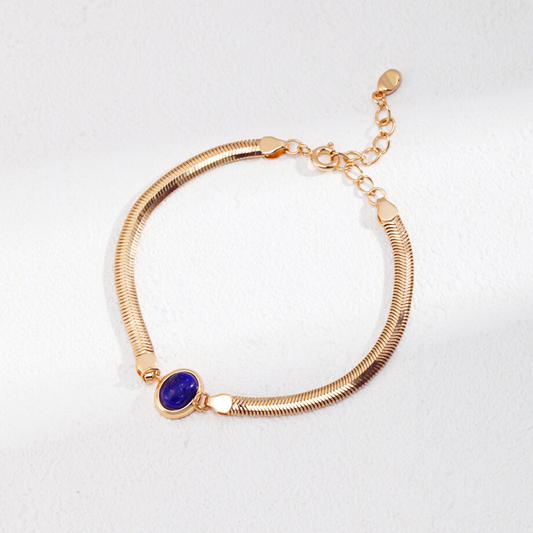 Lapis Lazuli Snake Chain Bracelet