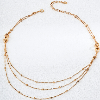 Minimalist Multi-Layer Fine Chain Necklace