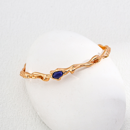 Lapis Lazuli Lunar Tide Cuff Bracelet