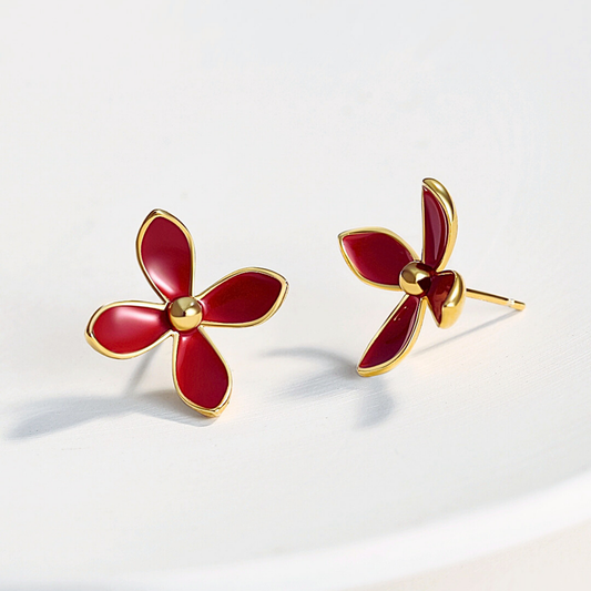 Clover Enamel Studs