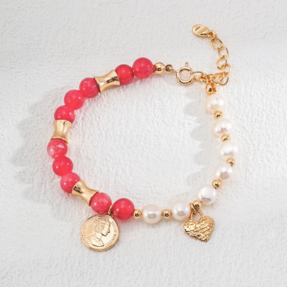 Radiant Heart Rhodochrosite Bracelet