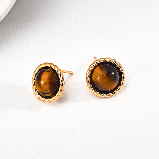 Classic Tiger's Eye Studs