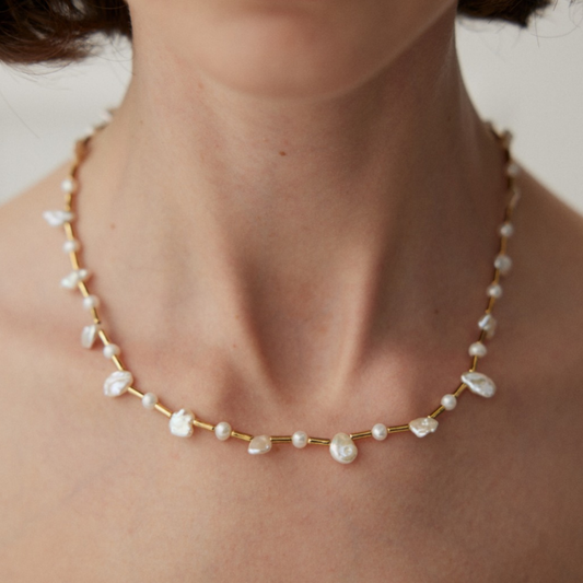 Tribal Elegance Pearl Necklace