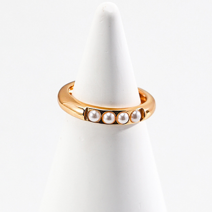 Mother of Pearl Moonlight Minimalist Ring