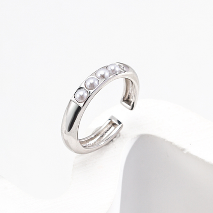 Mother of Pearl Moonlight Minimalist Ring