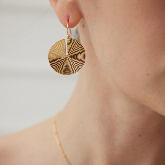 Eternal Spiral Gold Earrings