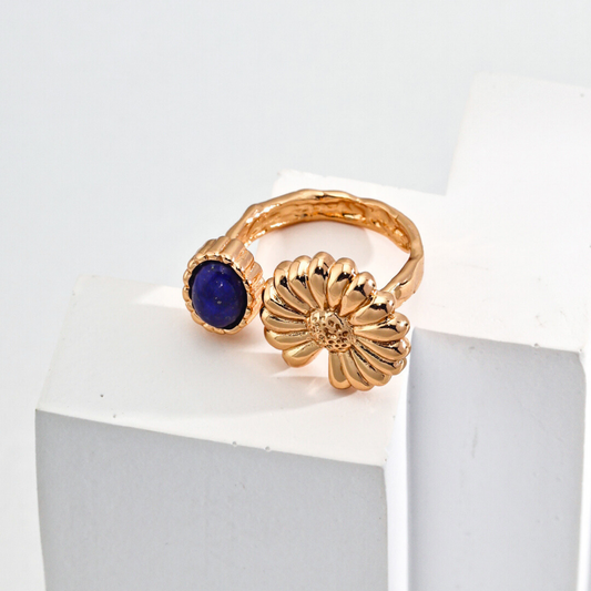 Lapis Lazuli Blooming Garden Ring