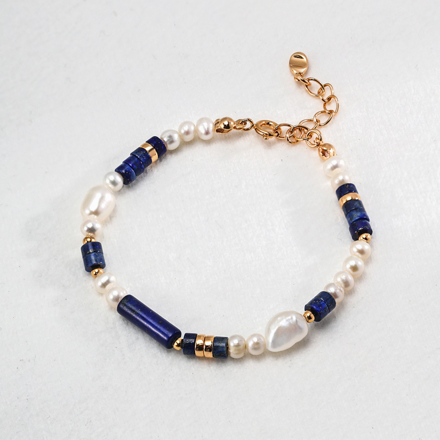 Celestial Harmony Pearl & Lapis Lazuli Bracelet